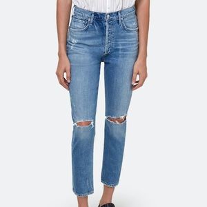 CITIZENS OF HUMANITY - CHARLOTTE CROP HIGH RISE STRAIGHT JEANS - SIZE 27